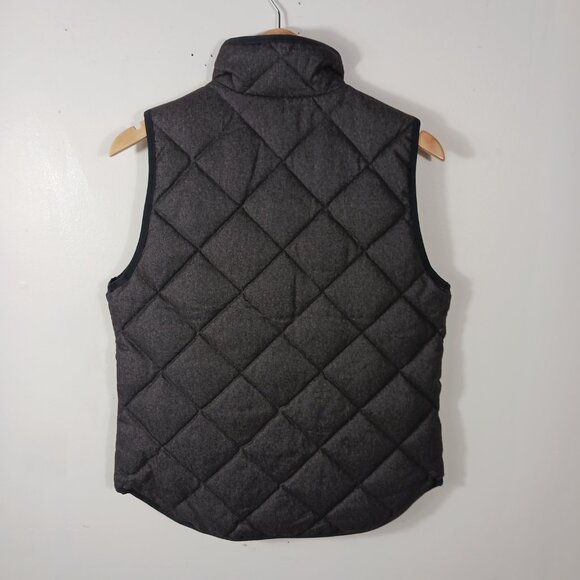 J. Crew Quilted Down & Feather Fill Dark Gray Vest Size Small, Classic Outerwear - Picture 11 of 15